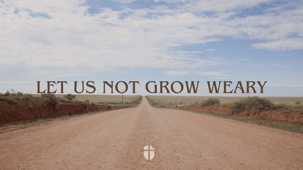 Let Us Not Grow Weary Image